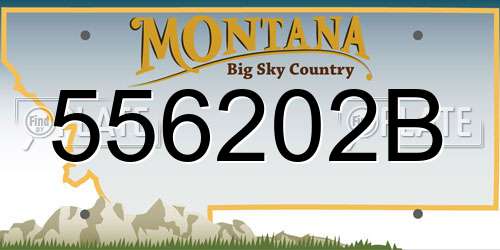 556202B Montana License Plate