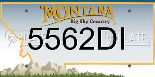 5562DI Montana License Plate
