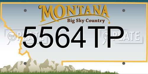 5564TP Montana License Plate