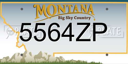 5564ZP Montana License Plate
