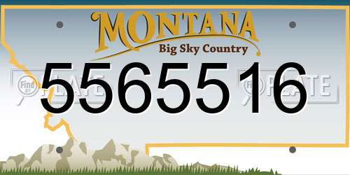 5565516 Montana License Plate