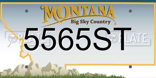 5565ST Montana License Plate