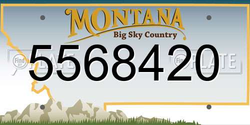 5568420 Montana License Plate