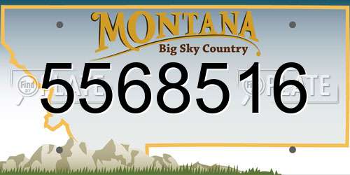 5568516 Montana License Plate