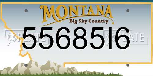 55685I6 Montana License Plate