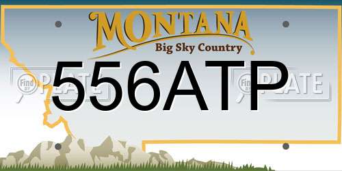 556ATP Montana License Plate