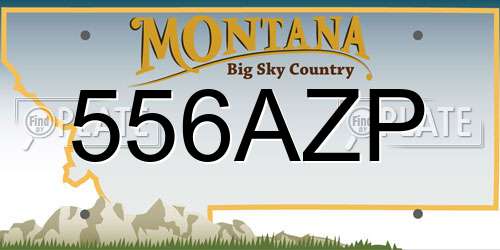 556AZP Montana License Plate