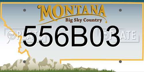 556B03 Montana License Plate