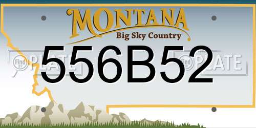 556B52 Montana License Plate