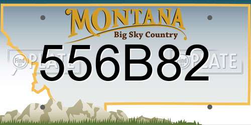 556B82 Montana License Plate
