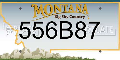 556B87 Montana License Plate