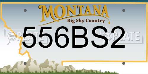 556BS2 Montana License Plate