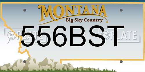 556BST Montana License Plate