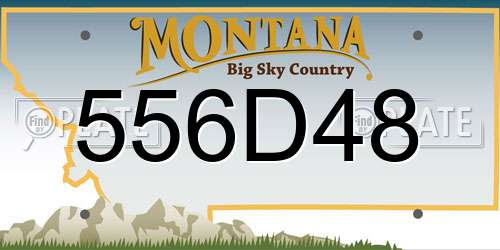 556D48 Montana License Plate