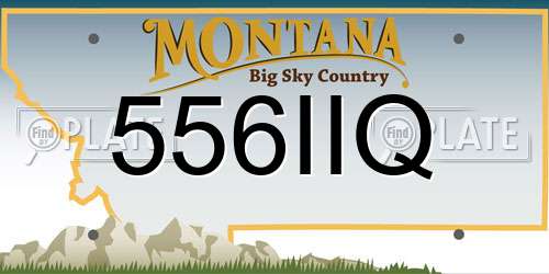 556IIQ Montana License Plate