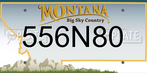 556N80 Montana License Plate