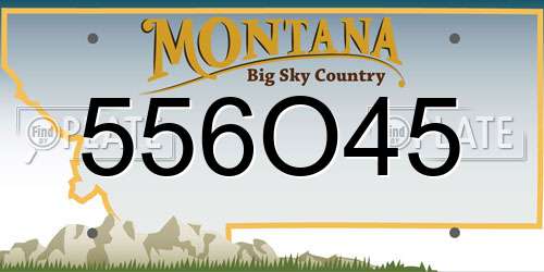 556O45 Montana License Plate