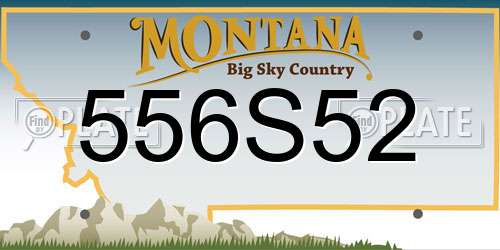 556S52 Montana License Plate
