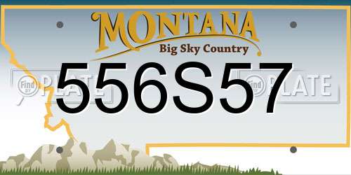 556S57 Montana License Plate
