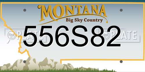 556S82 Montana License Plate