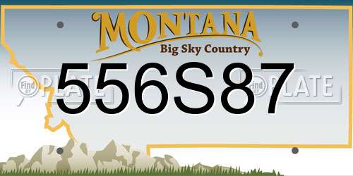 556S87 Montana License Plate
