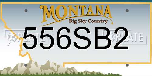 556SB2 Montana License Plate