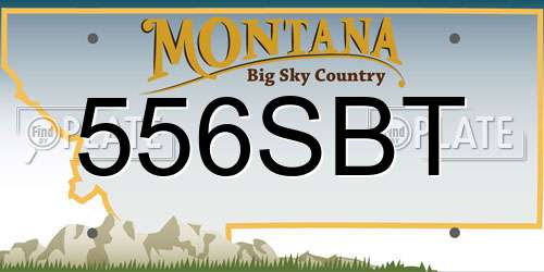 556SBT Montana License Plate