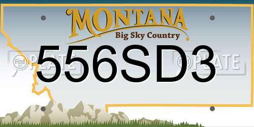 556SD3 Montana License Plate