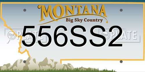 556SS2 Montana License Plate