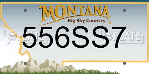 556SS7 Montana License Plate