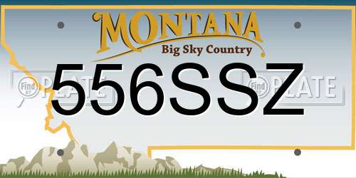 556SSZ Montana License Plate