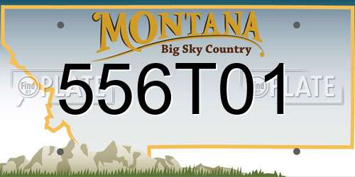 556T01 Montana License Plate