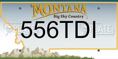 556TDI Montana License Plate