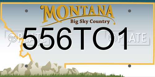 556TO1 Montana License Plate