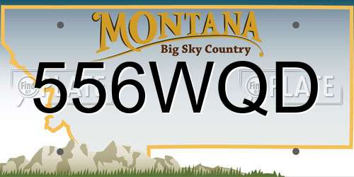 556WQD Montana License Plate