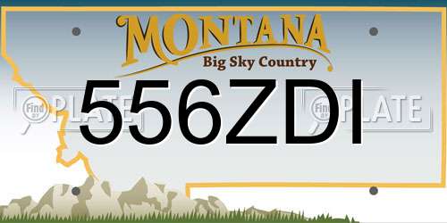 556ZDI Montana License Plate
