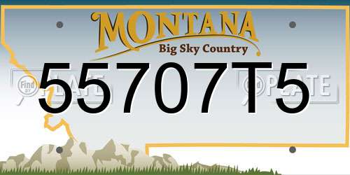 55707T5 Montana License Plate