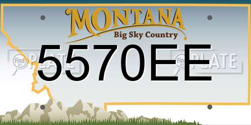 5570EE Montana License Plate