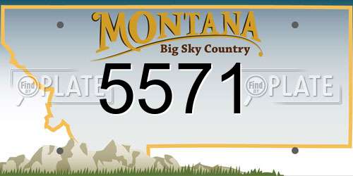 5571 Montana License Plate