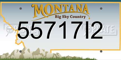 55717I2 Montana License Plate