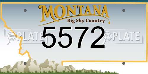 5572 Montana License Plate