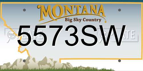 5573SW Montana License Plate