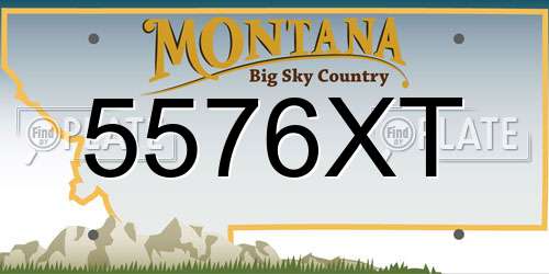 5576XT Montana License Plate