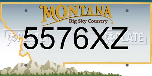 5576XZ Montana License Plate