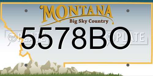 5578BO Montana License Plate