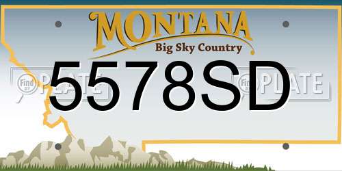 5578SD Montana License Plate