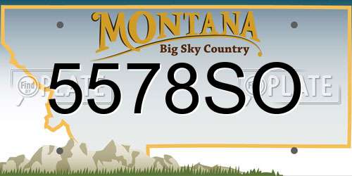 5578SO Montana License Plate