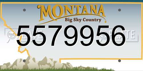 5579956 Montana License Plate