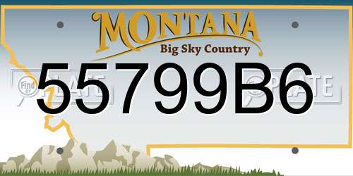 55799B6 Montana License Plate