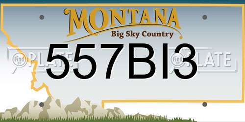 557BI3 Montana License Plate